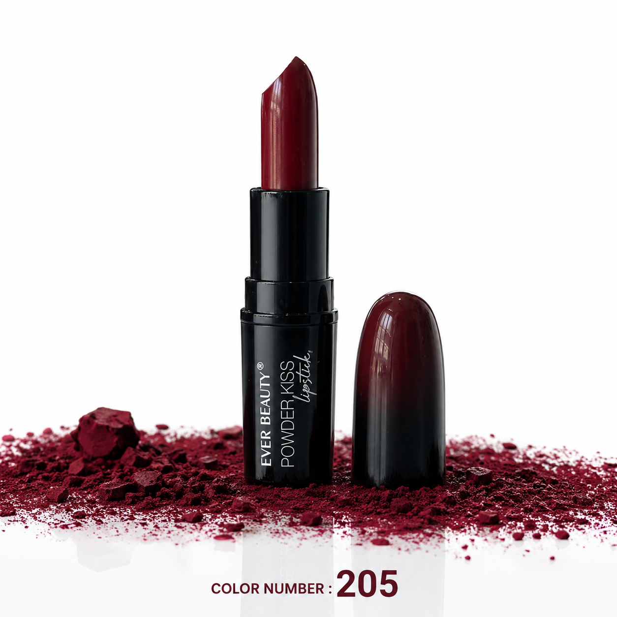 رژ لب جامد ever beauty مدل powder kiss شماره 205