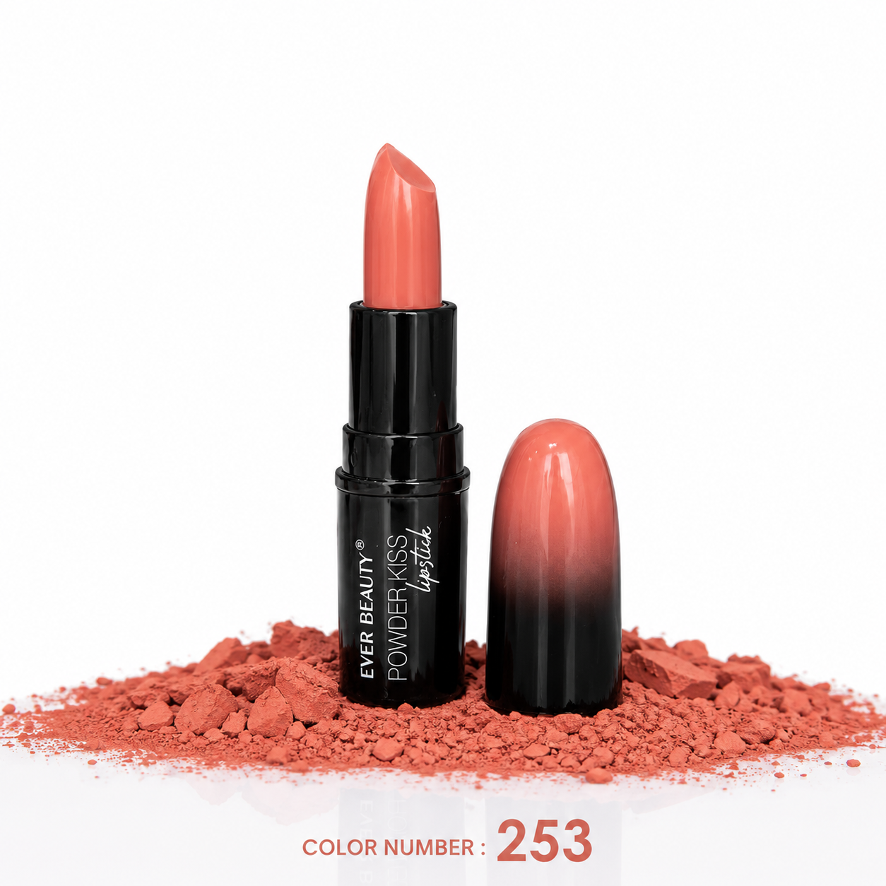 رژ لب جامد ever beauty مدل powder kiss شماره 253