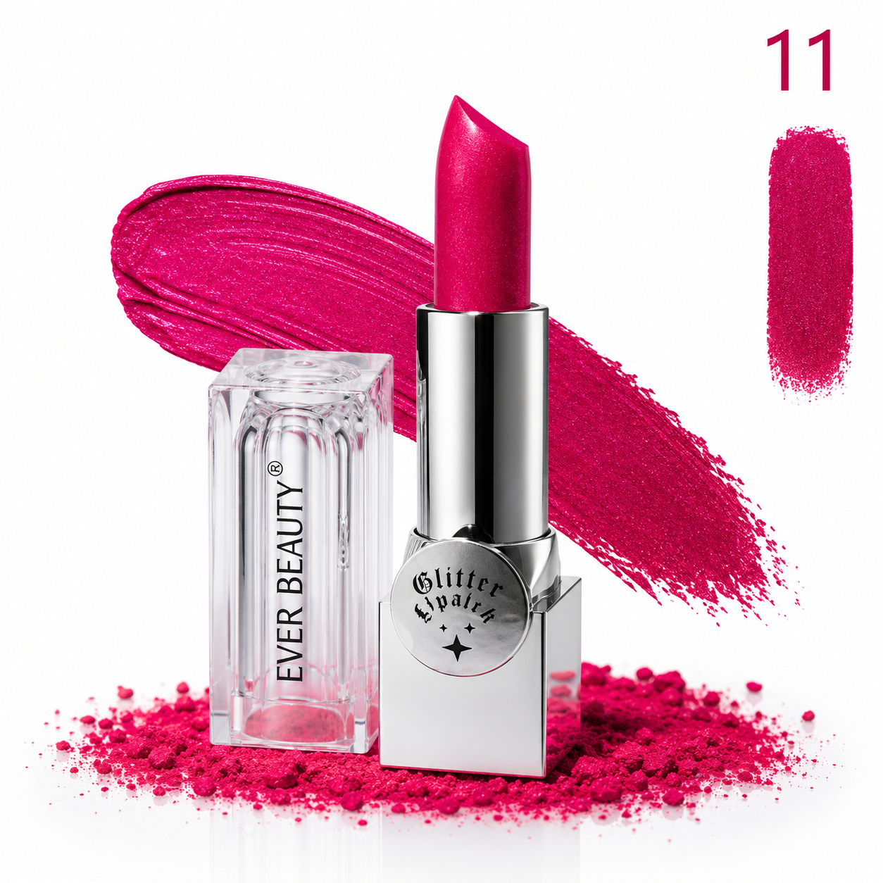 رژ لب EVER BEAUTY مدل  Glitter Lipatech شماره 11