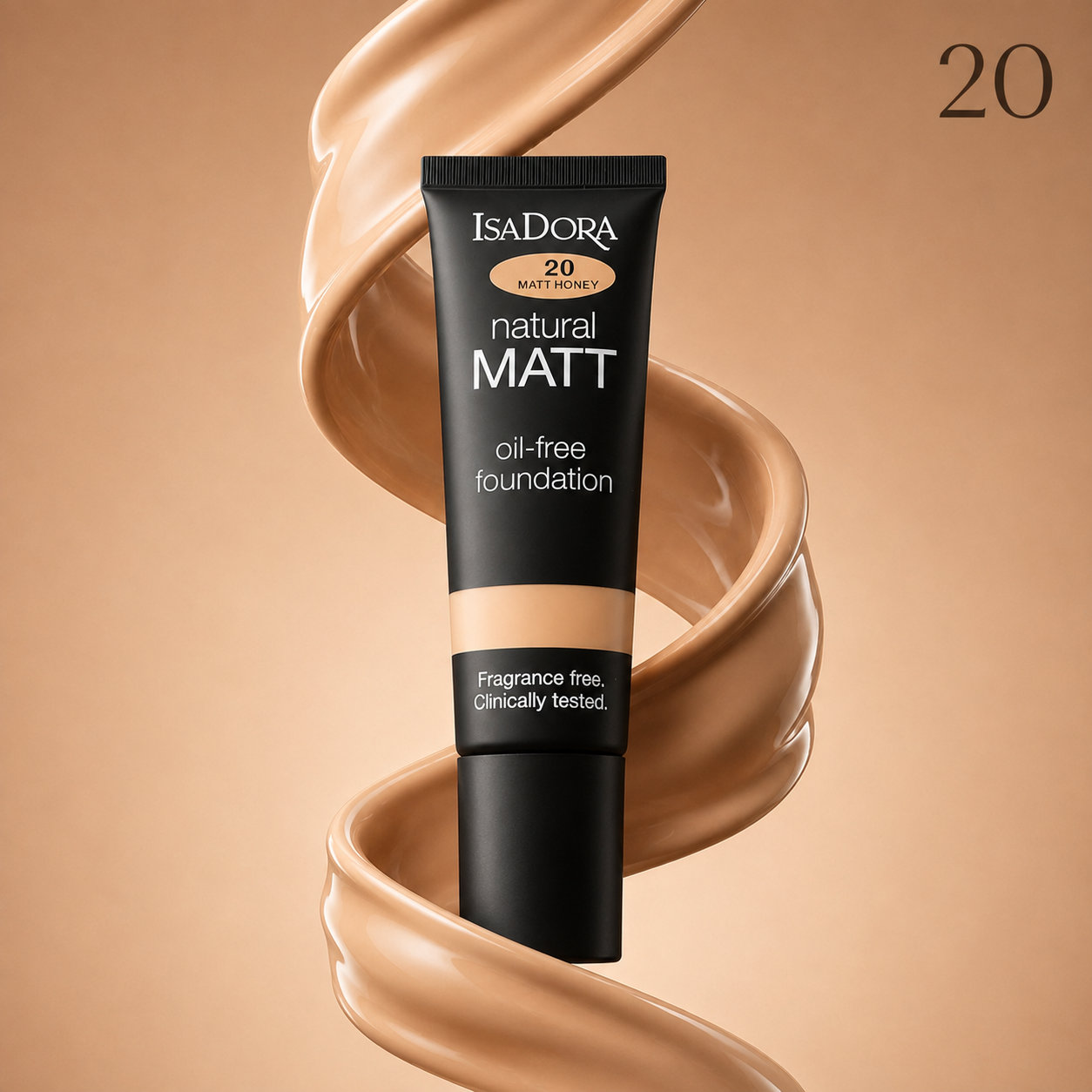 کرمپودر ایزادورا مدل Natural Matt فاقد چربی شماره 20