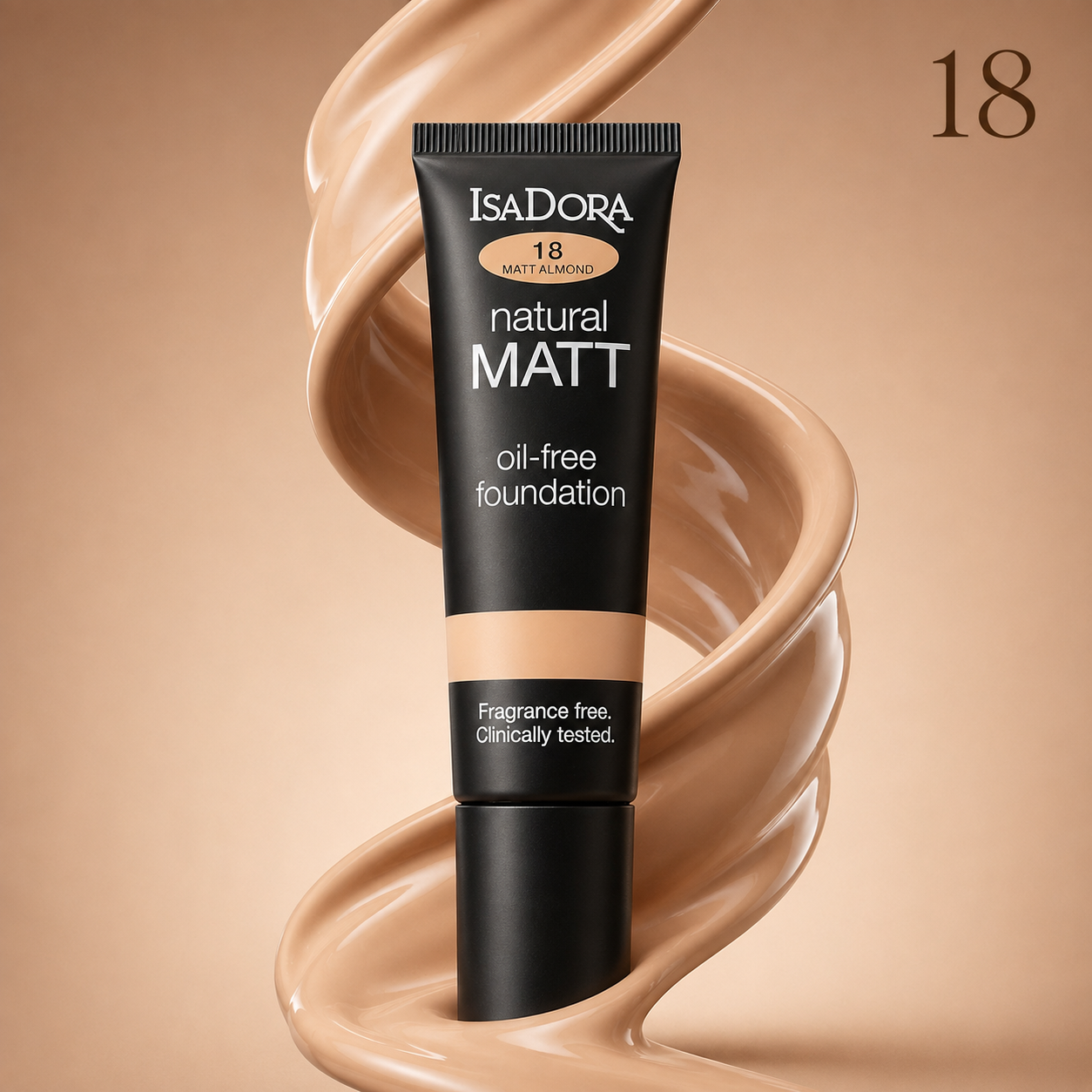 کرمپودر ایزادورا مدل Natural Matt فاقد چربی شماره 18