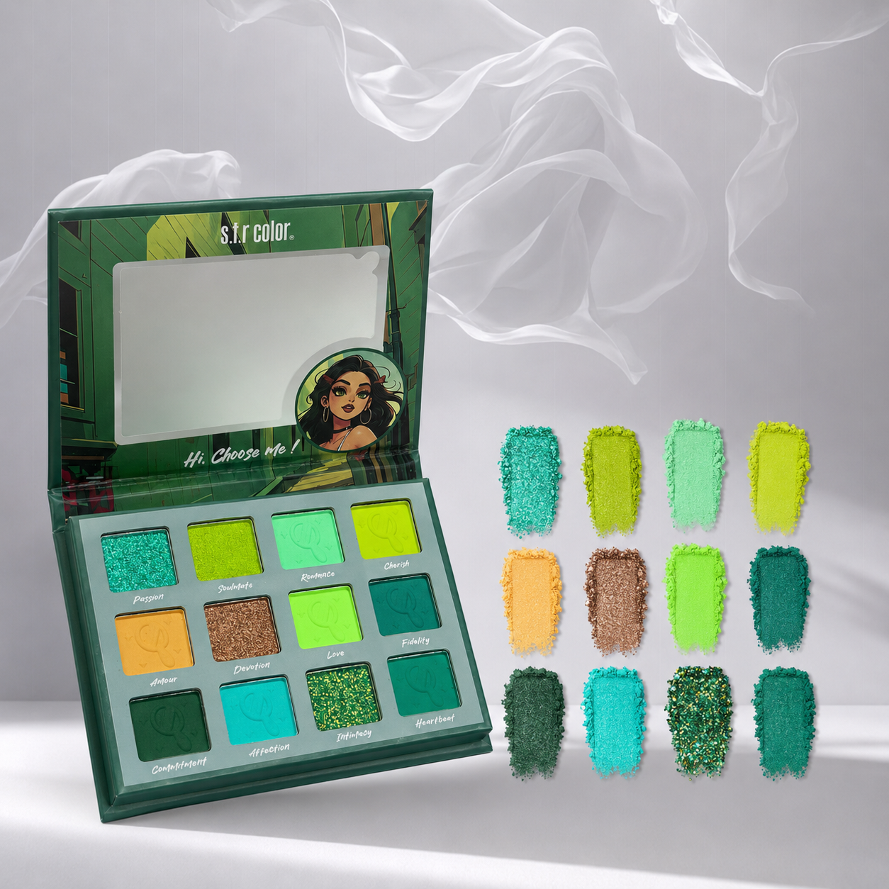 پلت سایه 12 رنگS.T.R Color مدل Choose Me