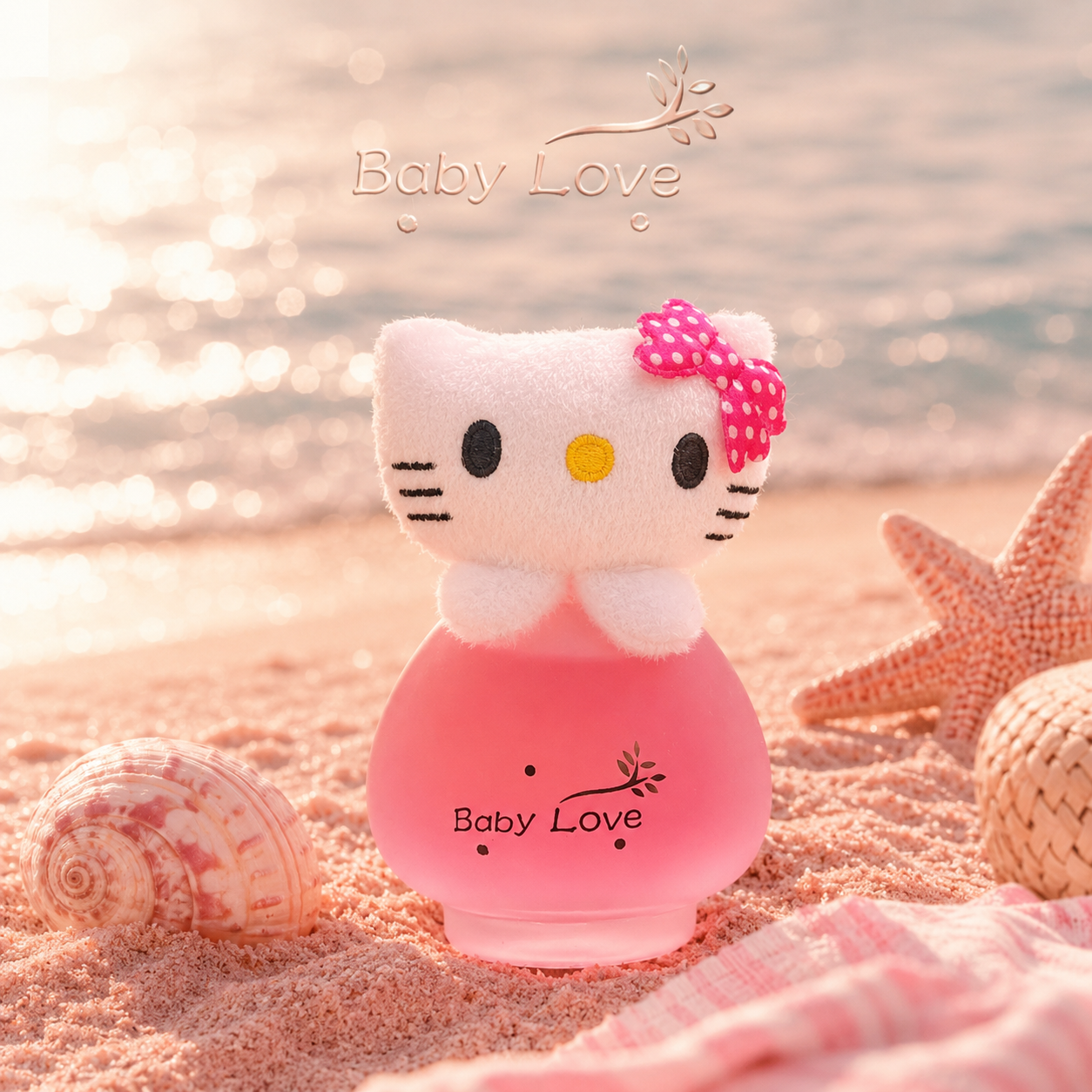 ادکلن کودک و عروسکی برند Baby Love مدل کیتی صورتی