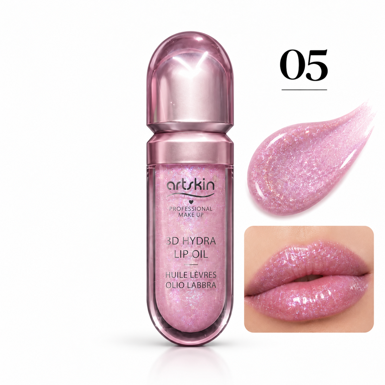 روغن لب آبرسان ۳بعدی آرت‌اسکین (artskin) مدل 3D Hydra Lip Oil شماره ۰۵